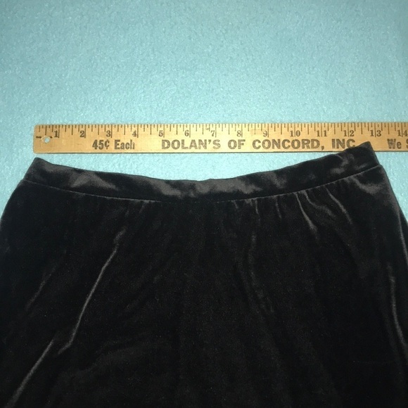 PAQUETTE vintage velvet A-line mini skirt elastic waistband NEW size MP - Picture 2 of 6